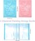 2 Pack A3 Diamond Painting Storage Book, 60 Pages Art Portfolio Diamond Art Storage Large Art Folder - Suitable for 12x16 inch Diamond Painting (Pink + Blue)